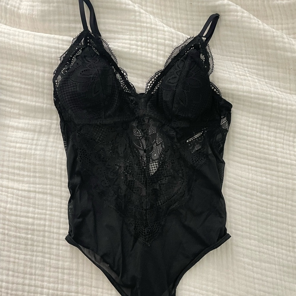 Hollister black lace bodysuit